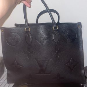 LOUIS VUITTON BAG GM MONOGRAM LEATHER BLACK